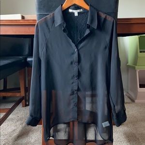 Black sheer blouse